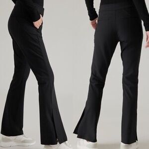 NWT Athleta Stellar Flare Trouser Pant Black Sz 4 #486208 Office Casual NEW